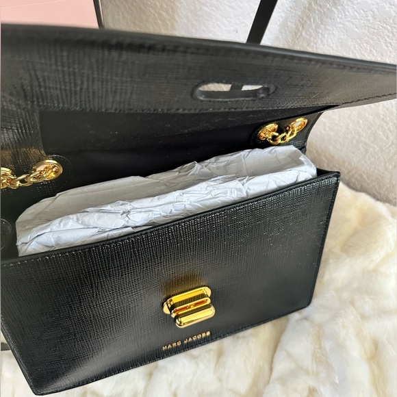 Marc Jacobs “The Commuter” Black Crossbody and Shoulder Bag with Gold Chain - Picture 3 of 8